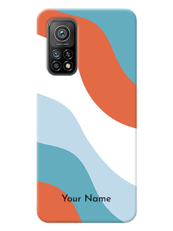 Custom Xiaomi Mi 10T Mobile Back Covers: coloured Waves Design
