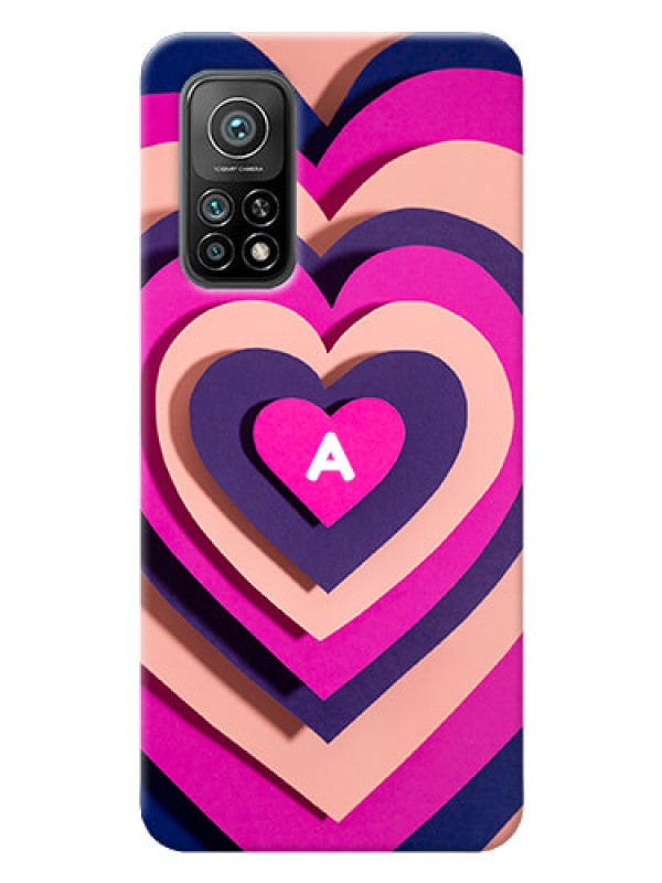Custom Xiaomi Mi 10T Custom Mobile Case with Cute Heart Pattern Design
