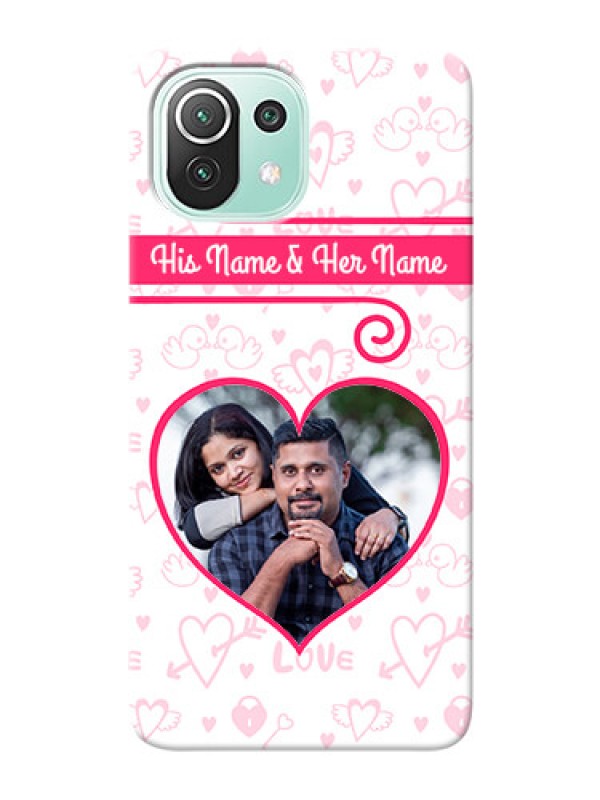 Custom Mi 11 Lite NE 5G Personalized Phone Cases: Heart Shape Love Design