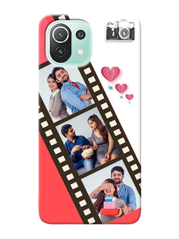 Custom Mi 11 Lite NE 5G custom phone covers: 3 Image Holder with Film Reel