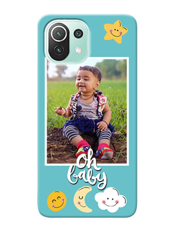 Custom Mi 11 Lite NE 5G Personalised Phone Cases: Smiley Kids Stars Design