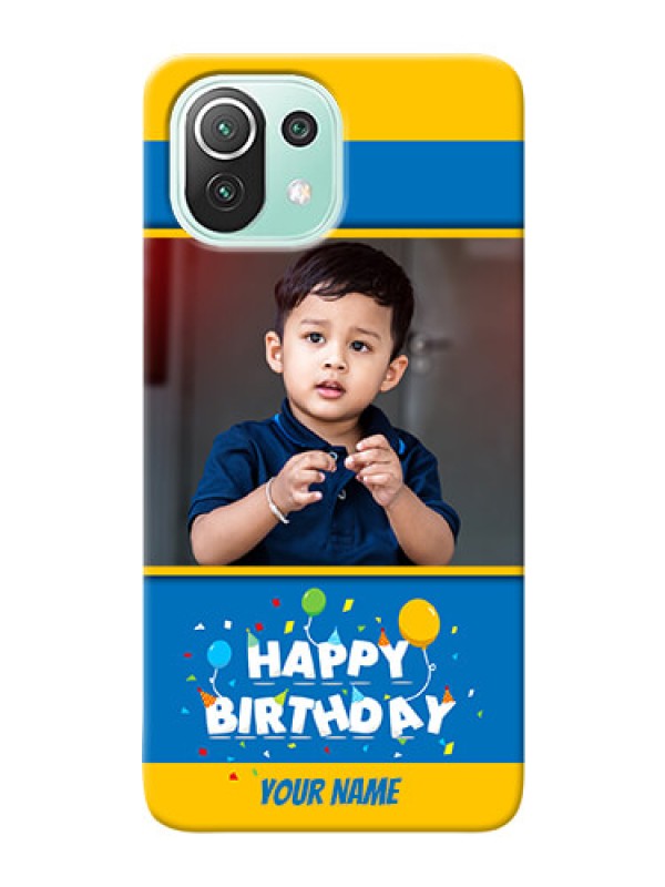 Custom Mi 11 Lite NE 5G Mobile Back Covers Online: Birthday Wishes Design