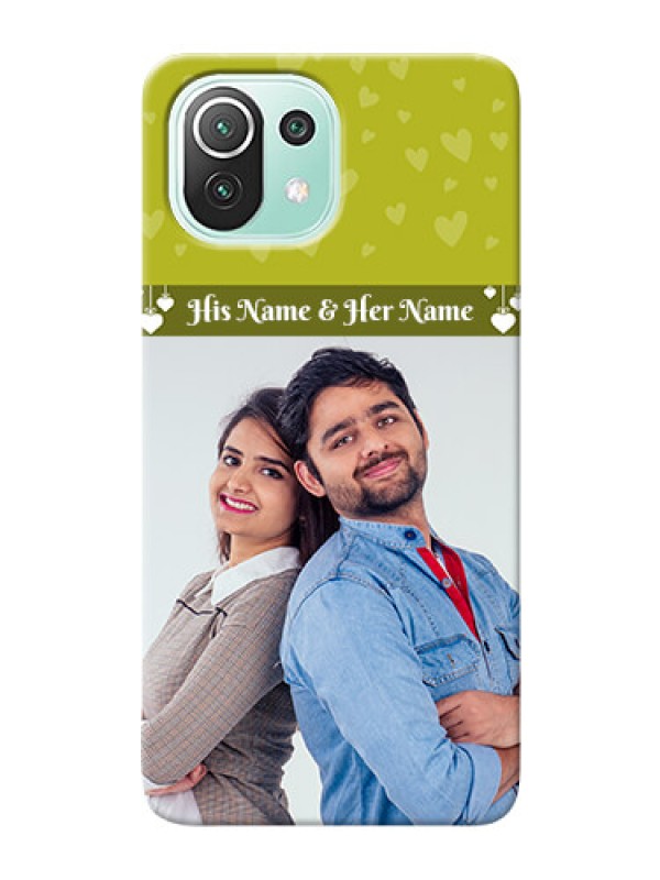 Custom Mi 11 Lite NE 5G custom mobile covers: You & Me Heart Design