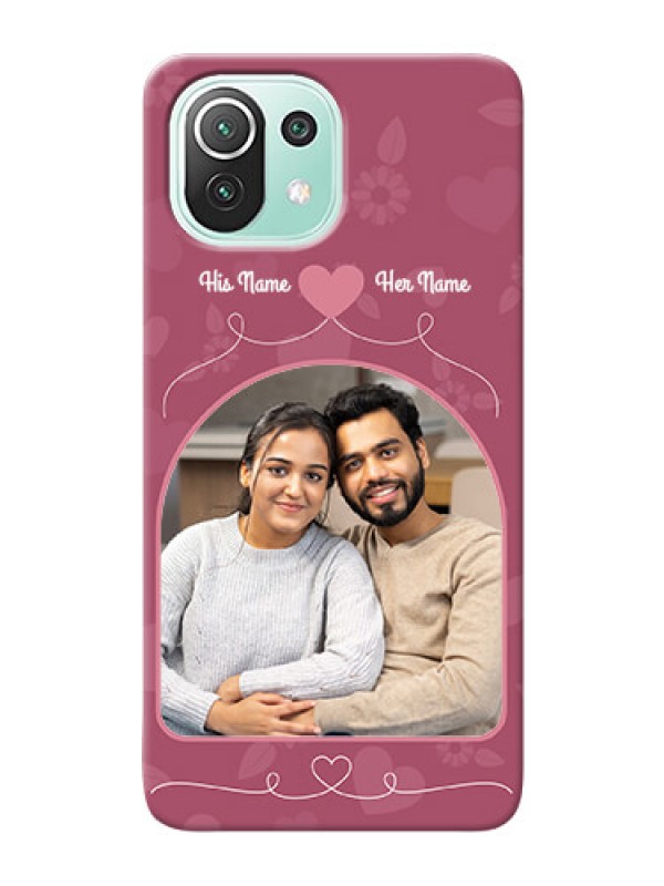 Custom Mi 11 Lite NE 5G mobile phone covers: Love Floral Design