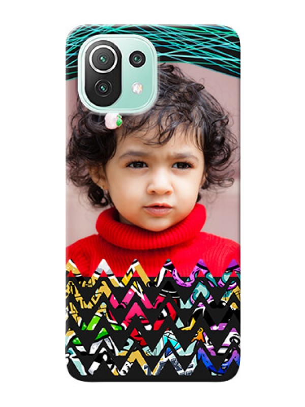 Custom Mi 11 Lite NE 5G personalized phone covers: Neon Abstract Design