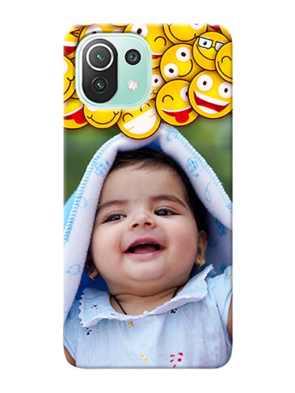 Custom Mi 11 Lite NE 5G Custom Phone Cases with Smiley Emoji Design
