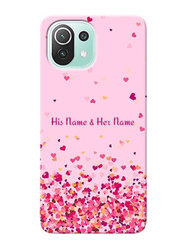 Custom Xiaomi Mi 11 Lite Ne 5G Phone Back Covers: Floating Hearts Design