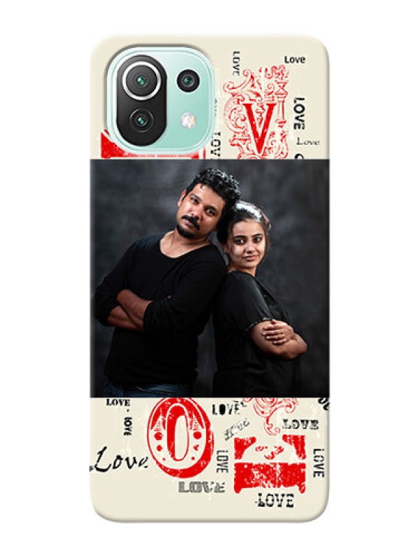Custom Mi 11 Lite mobile cases online: Trendy Love Design Case