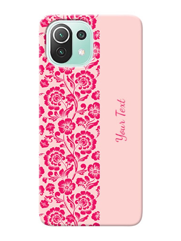 Custom Xiaomi Mi 11 Lite Phone Back Covers: Attractive Floral Pattern Design