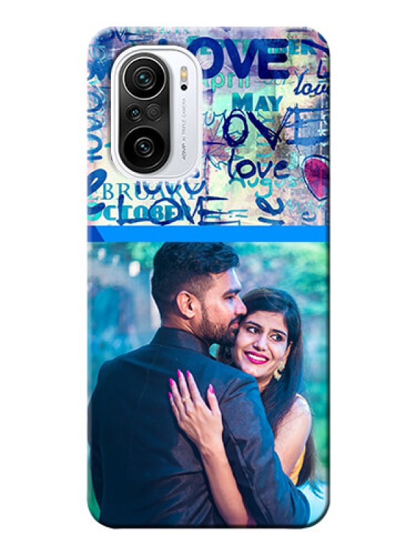 Custom Mi 11X 5G Mobile Covers Online: Colorful Love Design