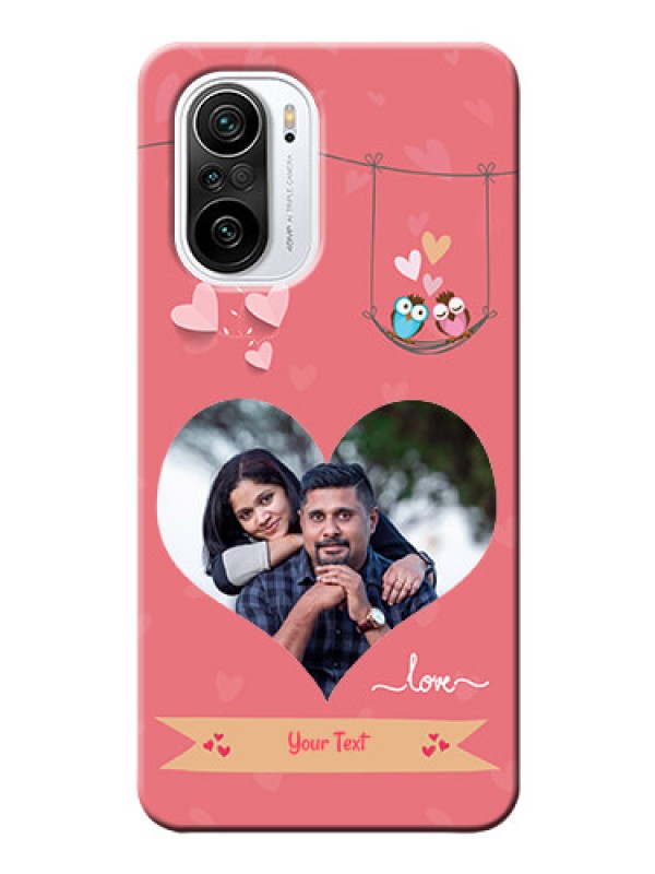 Custom Mi 11X 5G custom phone covers: Peach Color Love Design 
