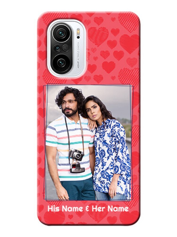 Custom Mi 11X 5G Mobile Back Covers: with Red Heart Symbols Design
