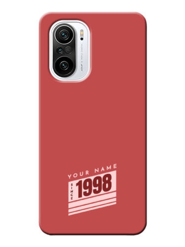 Custom Xiaomi Mi 11X 5G Phone Back Covers: Red custom year of birth Design