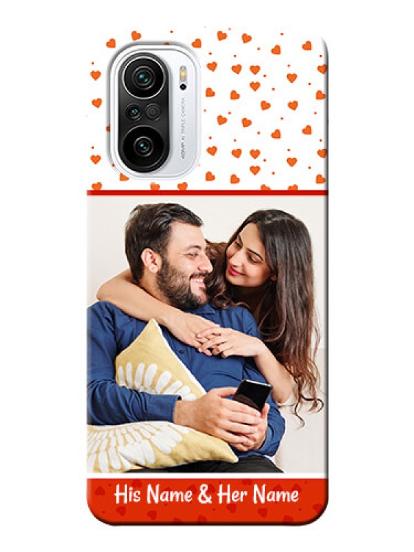 Custom Mi 11X Pro 5G Phone Back Covers: Orange Love Symbol Design