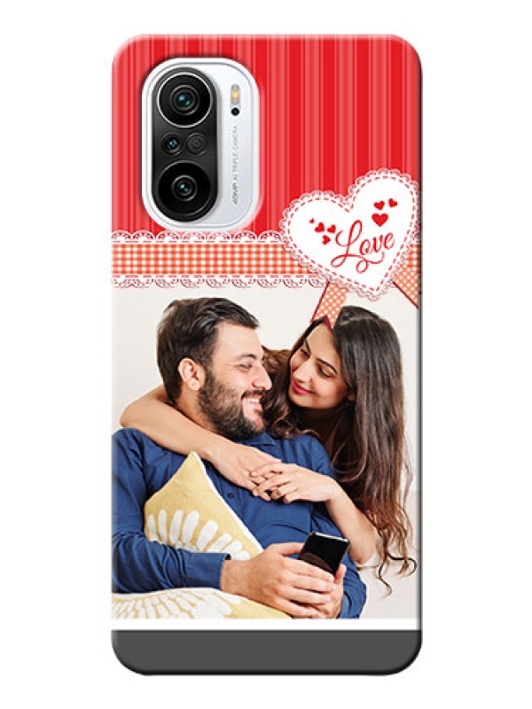 Custom Mi 11X Pro 5G phone cases online: Red Love Pattern Design