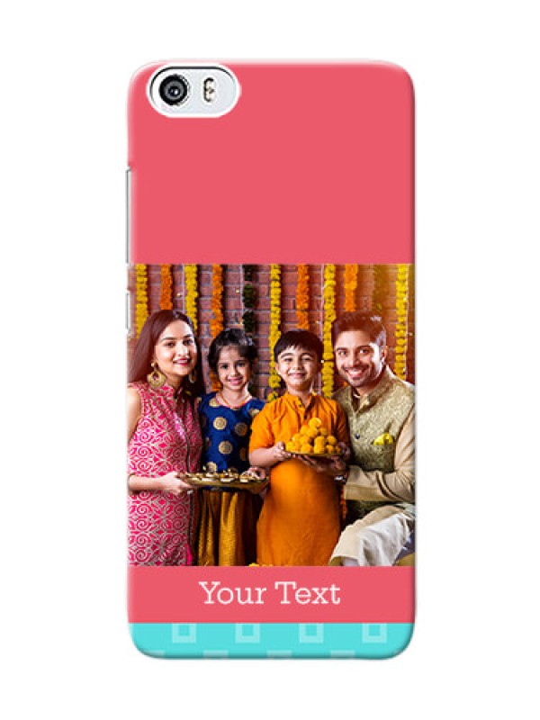 Custom Xiaomi Mi 5 Pink And Blue Pattern Mobile Case Design