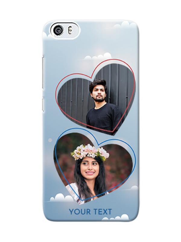 Custom Xiaomi Mi 5 couple heart frames with sky backdrop Design