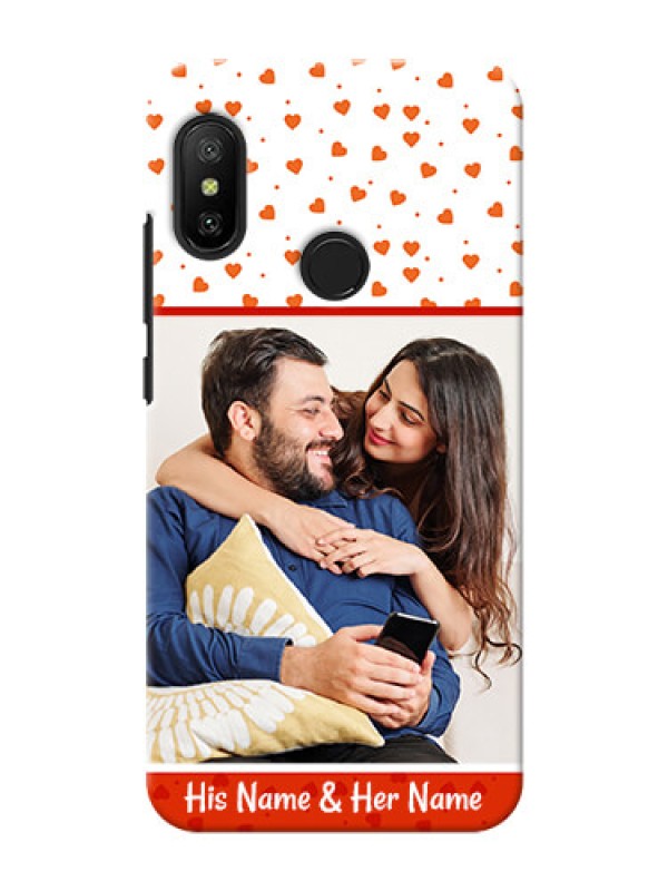 Custom Mi A2 Lite Phone Back Covers: Orange Love Symbol Design