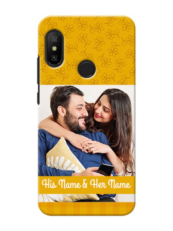 Custom Mi A2 Lite mobile phone covers: Yellow Floral Design