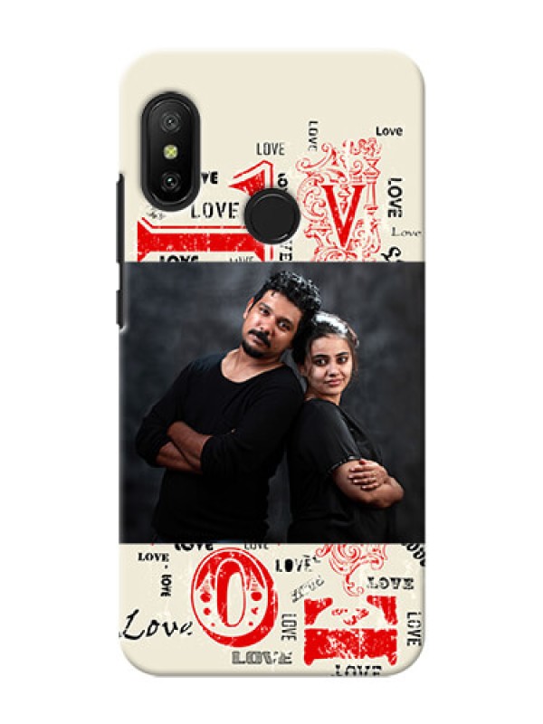 Custom Mi A2 Lite mobile cases online: Trendy Love Design Case