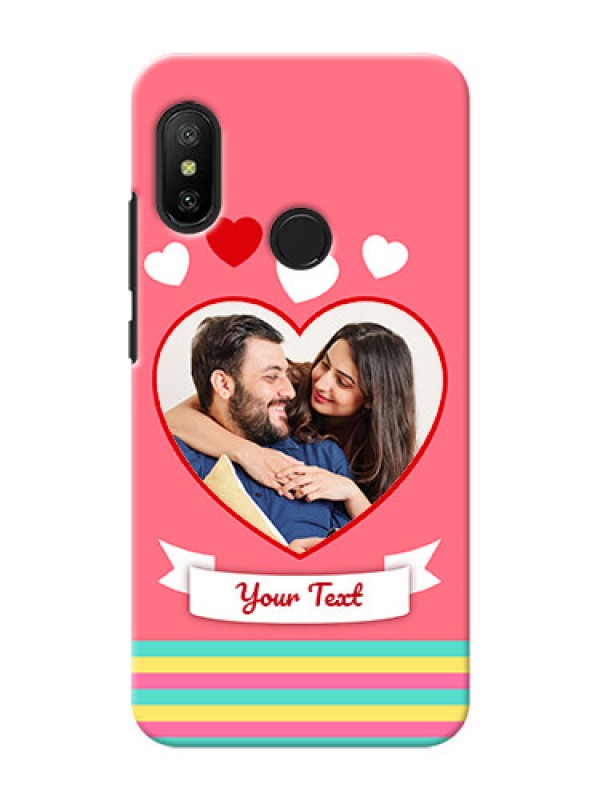 Custom Mi A2 Lite Personalised mobile covers: Love Doodle Design