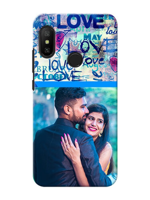 Custom Mi A2 Lite Mobile Covers Online: Colorful Love Design