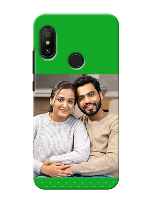 Custom Mi A2 Lite Personalised mobile covers: Green Pattern Design