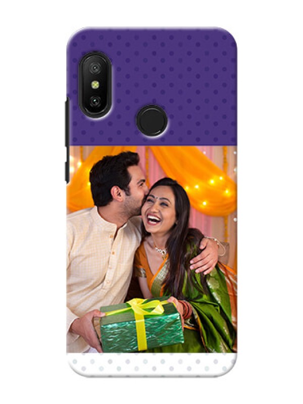 Custom Mi A2 Lite mobile phone cases: Violet Pattern Design
