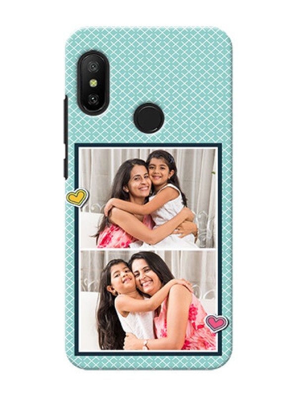 Custom Mi A2 Lite Custom Phone Cases: 2 Image Holder with Pattern Design