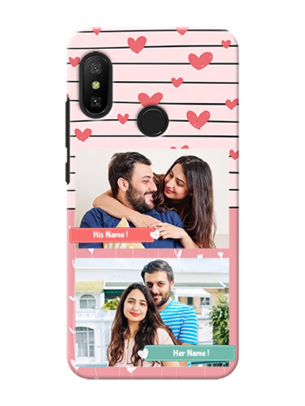 Custom Mi A2 Lite custom mobile covers: Photo with Heart Design