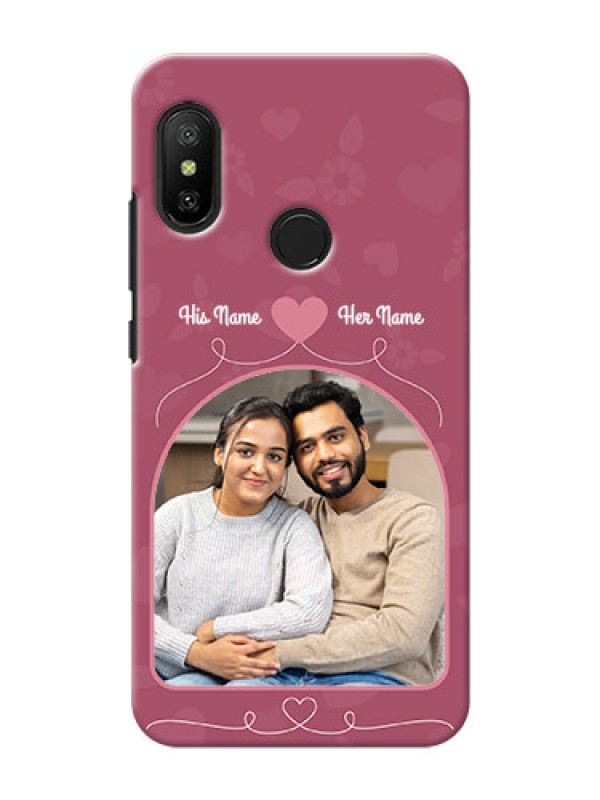 Custom Mi A2 Lite mobile phone covers: Love Floral Design