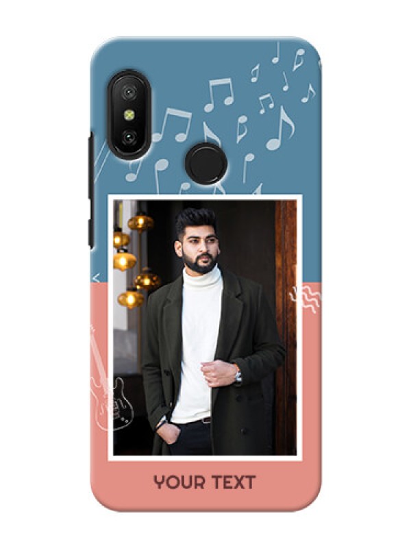 Custom Mi A2 Lite Phone Back Covers with Color Musical Note Design