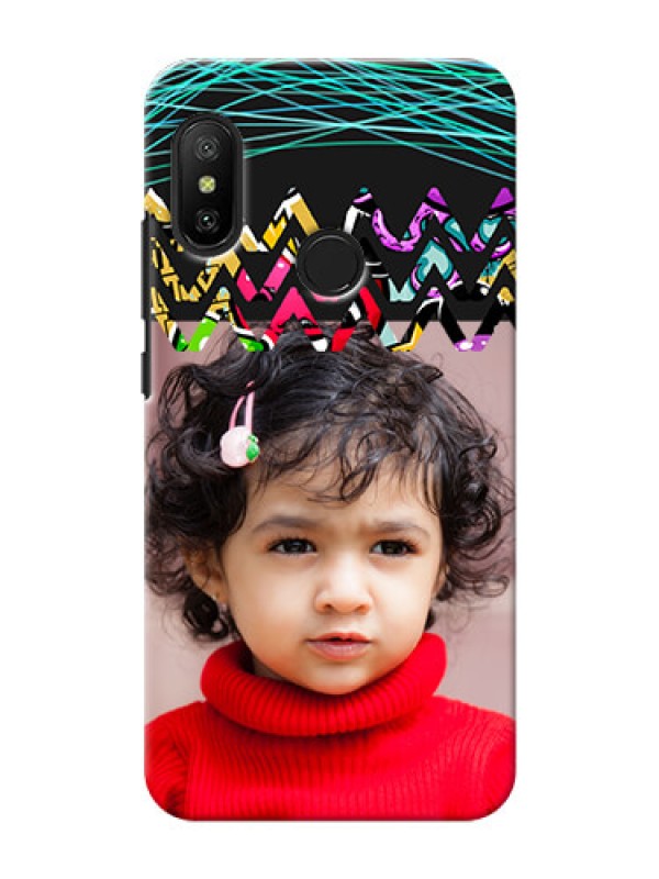 Custom Mi A2 Lite personalized phone covers: Neon Abstract Design