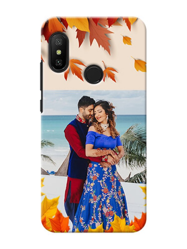 Custom Mi A2 Lite Mobile Phone Cases: Autumn Maple Leaves Design
