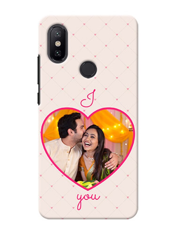 Custom Xiaomi Mi A2 Love Symbol Picture Upload Mobile Case Design