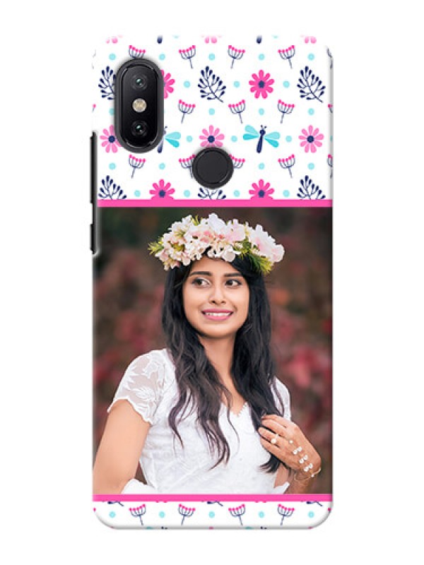 Custom Xiaomi Mi A2 Colourful Flowers Mobile Cover Design