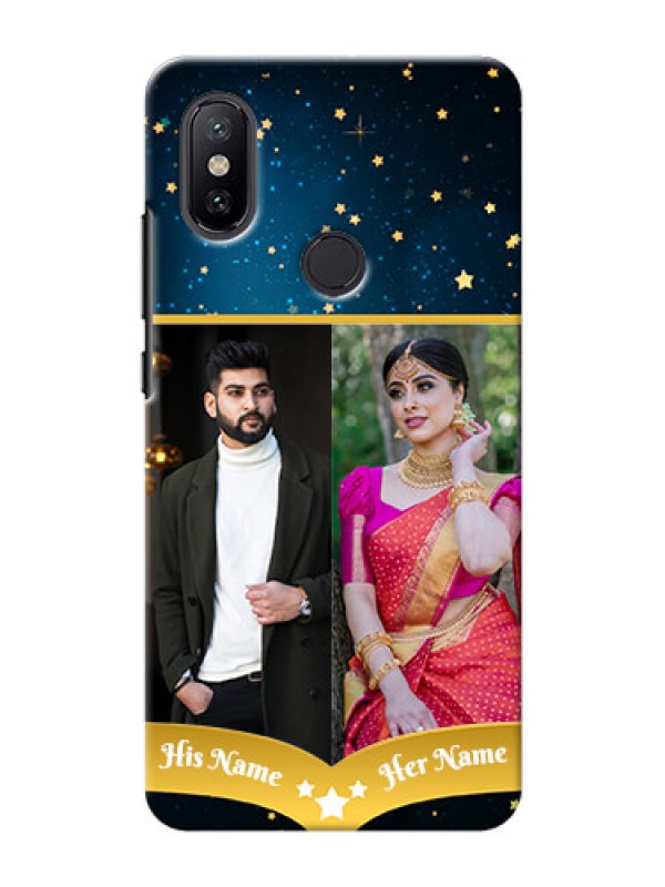 Custom Xiaomi Mi A2 2 image holder with galaxy backdrop and stars  Design