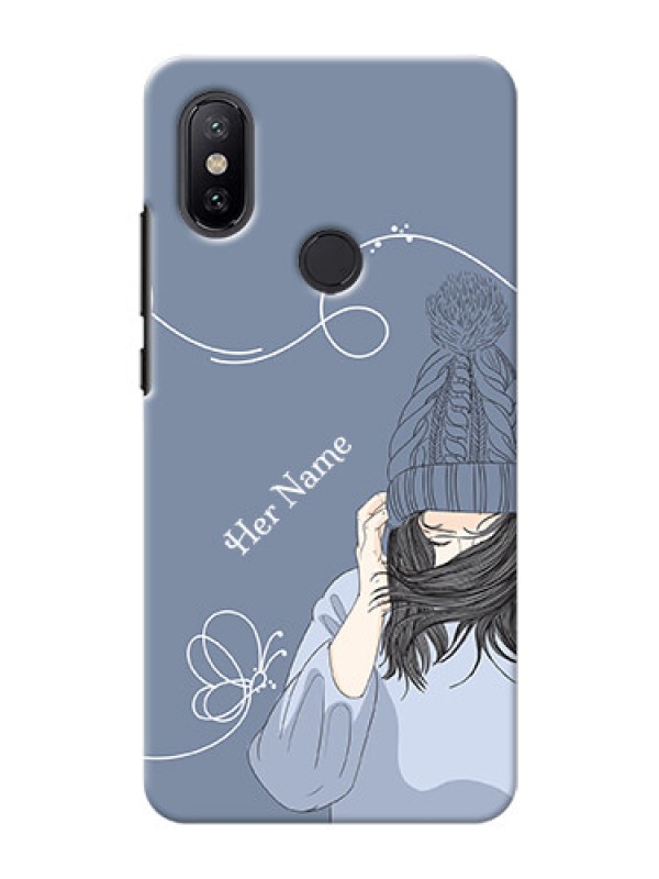 Custom Xiaomi Mi A2 Custom Mobile Case with Girl in winter outfit Design