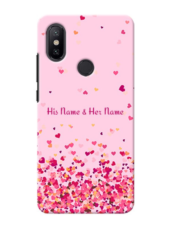Custom Xiaomi Mi A2 Phone Back Covers: Floating Hearts Design