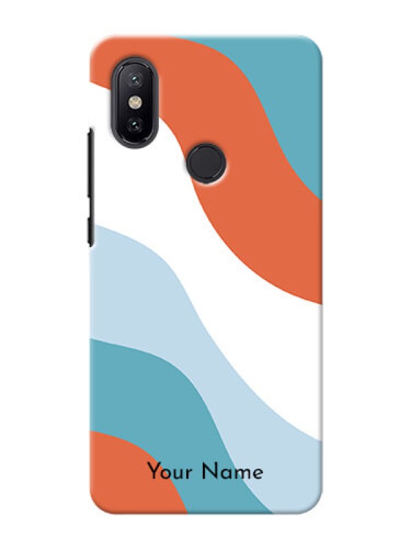 Custom Xiaomi Mi A2 Mobile Back Covers: coloured Waves Design