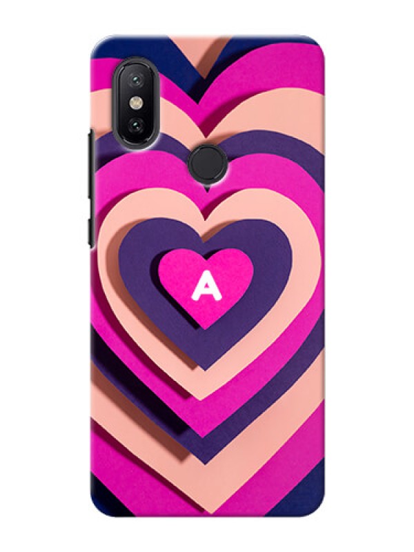 Custom Xiaomi Mi A2 Custom Mobile Case with Cute Heart Pattern Design