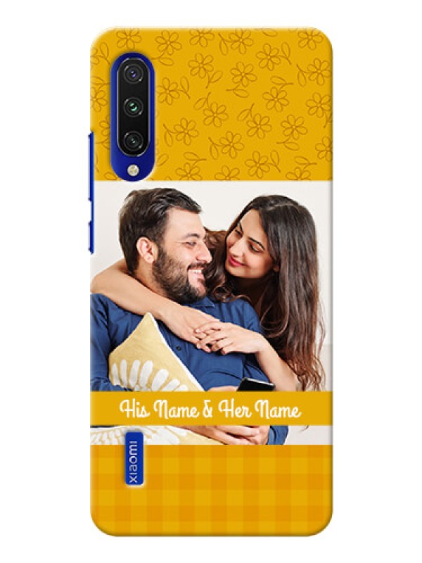 Custom Mi A3 mobile phone covers: Yellow Floral Design