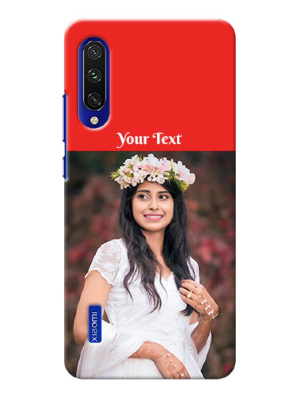 Custom Mi A3 Personalised mobile covers: Simple Red Color Design