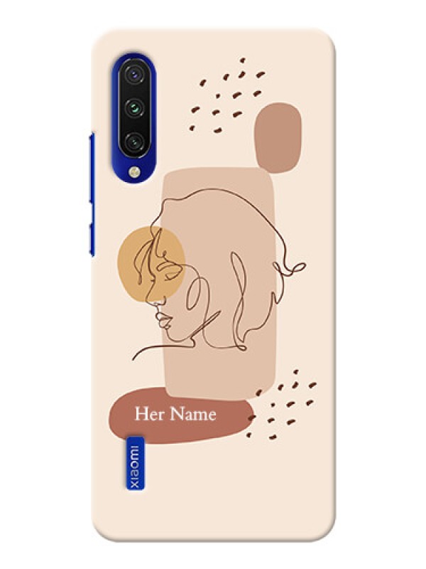 Custom Xiaomi Mi A3 Custom Phone Covers: Calm Woman line art Design