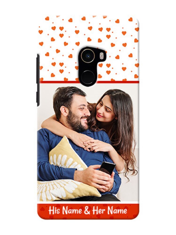 Custom Mi MIX 2 Phone Back Covers: Orange Love Symbol Design