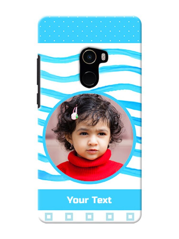 Custom Mi MIX 2 phone back covers: Simple Blue Case Design