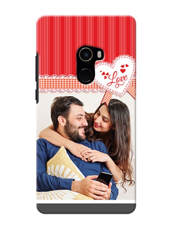 Custom Mi MIX 2 phone cases online: Red Love Pattern Design