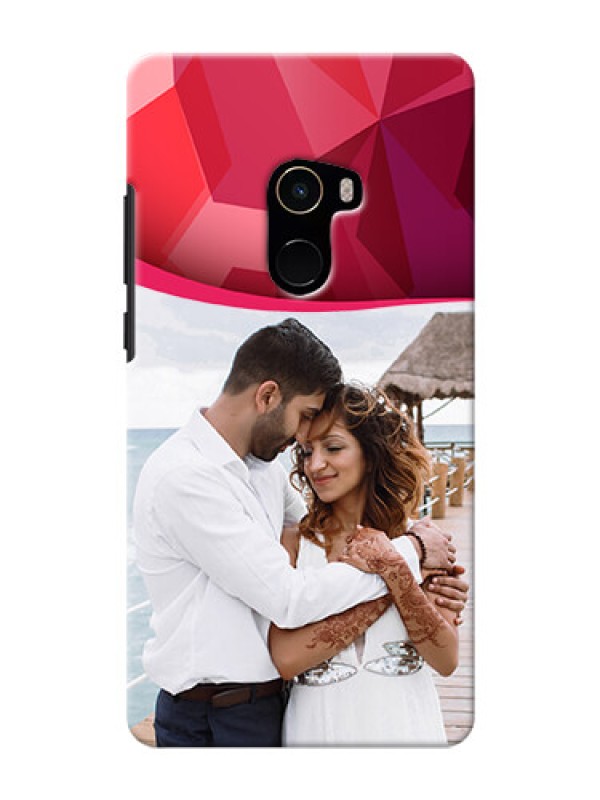 Custom Mi MIX 2 custom mobile back covers: Red Abstract Design