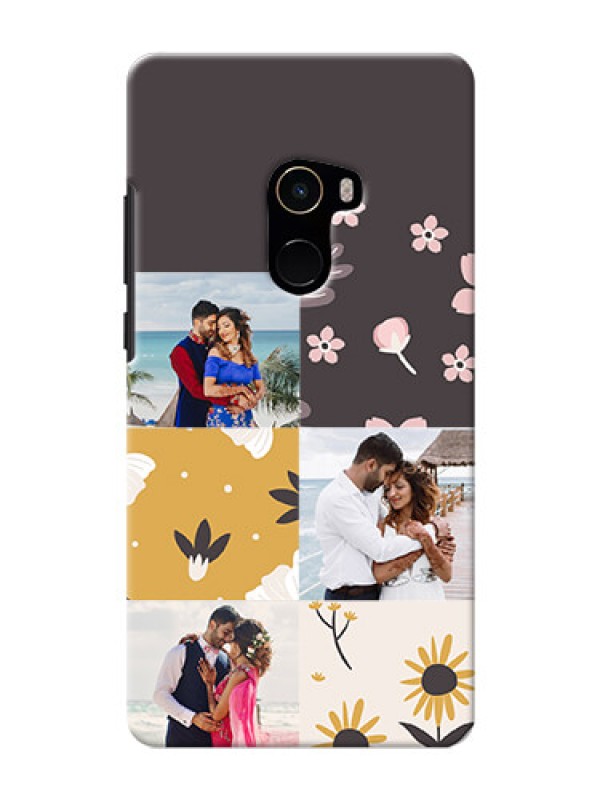 Custom Mi MIX 2 phone cases online: 3 Images with Floral Design