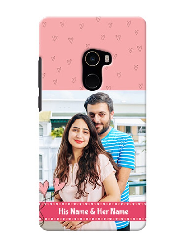 Custom Mi MIX 2 phone back covers: Love Design Peach Color